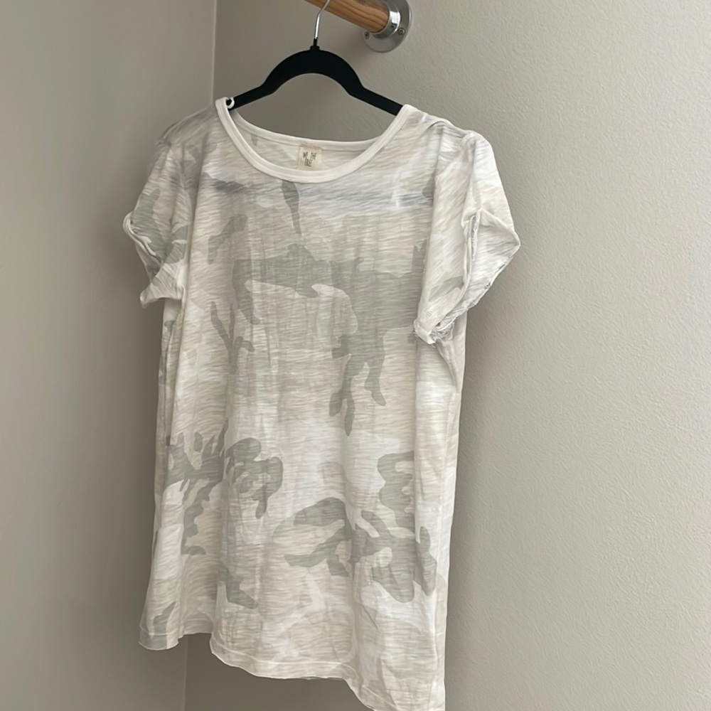 We The Free grey camo print tee